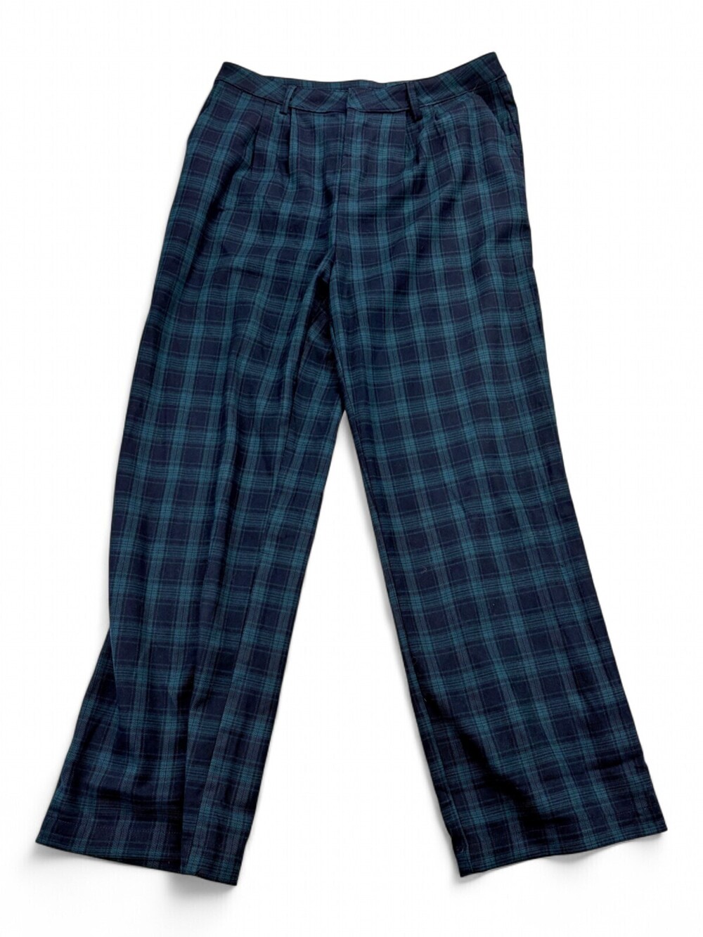 Lelis Collection Mens Plaid Dress Pants Blue Green Tartan IP5003 Size L